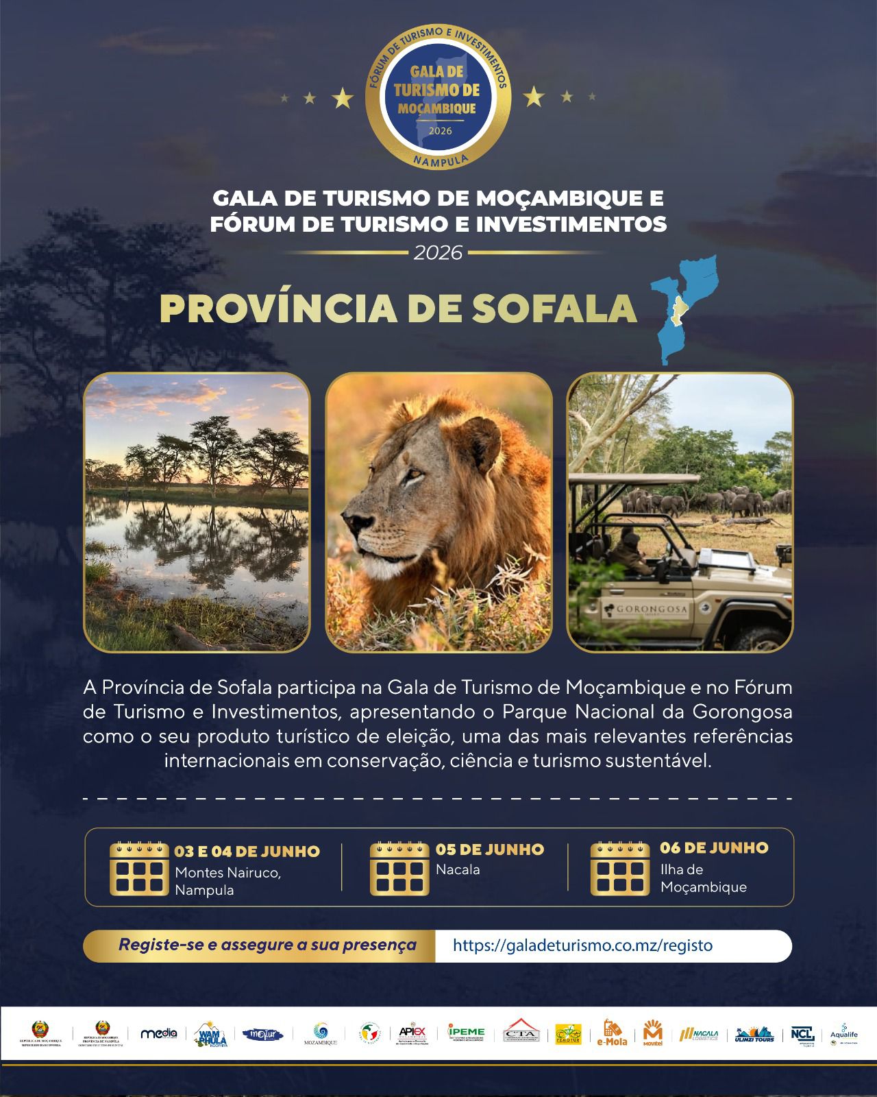 Sofala apresenta Gorongosa como referência africana de turismo sustentável e conservação