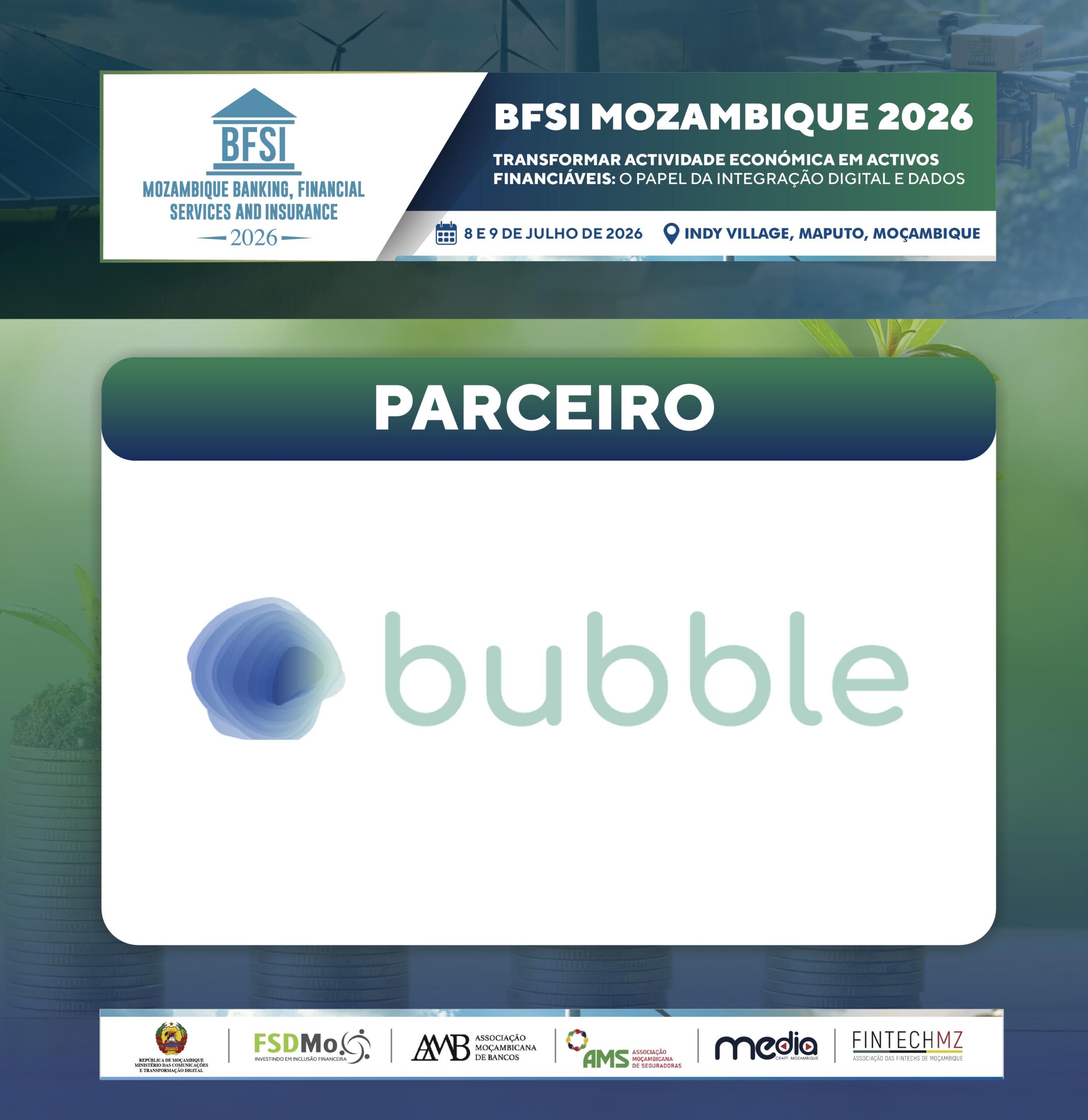 BUBBLE CLOUD MOZAMBIQUE LEVA AO BFSI 2026 O DEBATE SOBRE DADOS COMO INFRA-ESTRUTURA DA NOVA ECONOMIA