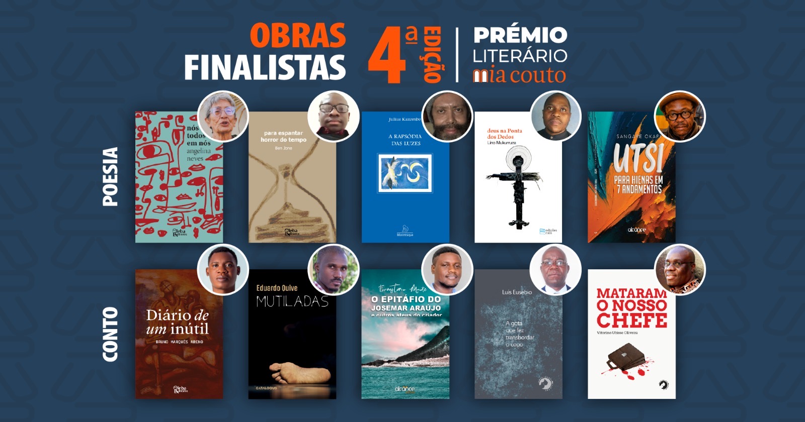 Prémio Literário Mia Couto anuncia dez obras finalistas